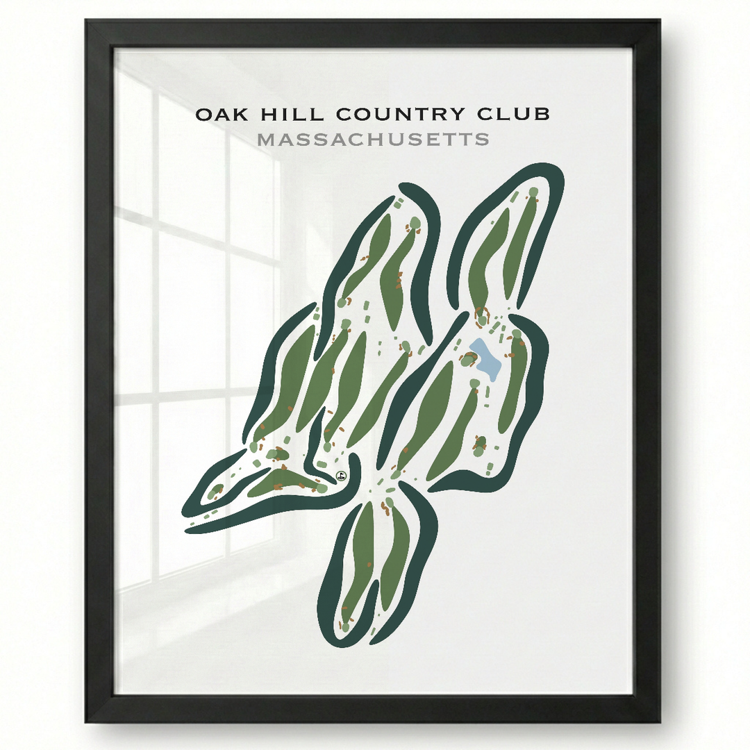Oak Hill Country Club, Massachusetts - Printed Golf Courses