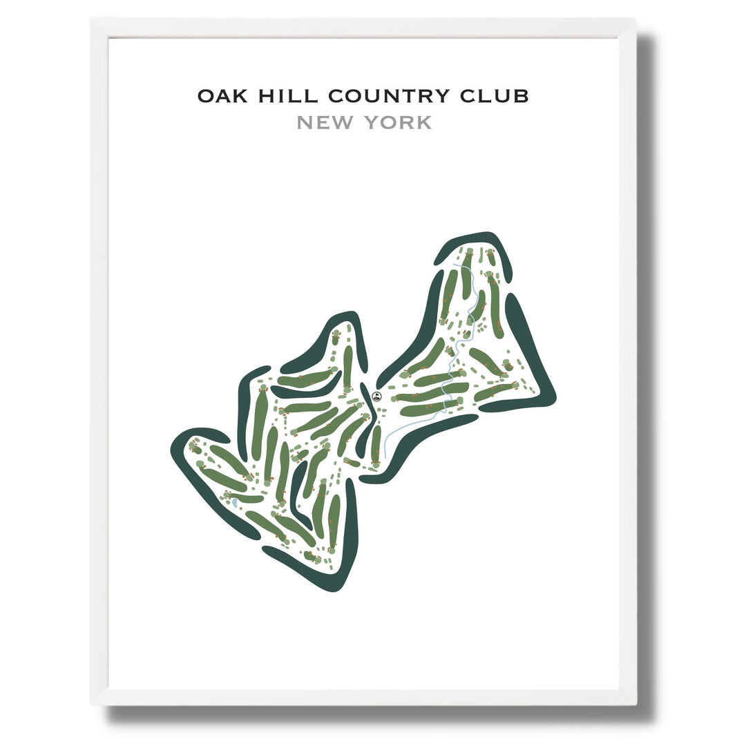 Oak Hill Country Club, New York - Printed Golf Course
