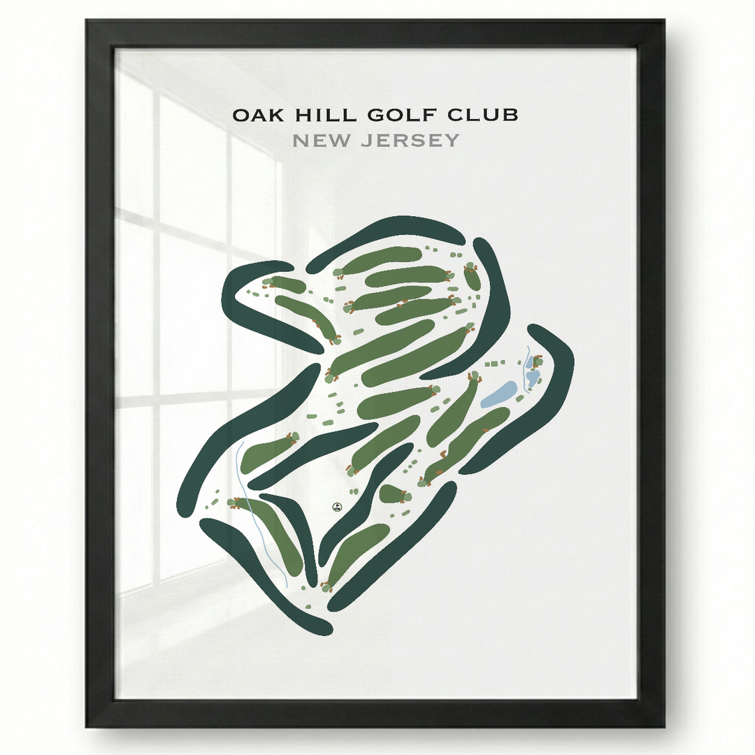 Oak Hill Golf Club, New Jersey - Printed Golf Course