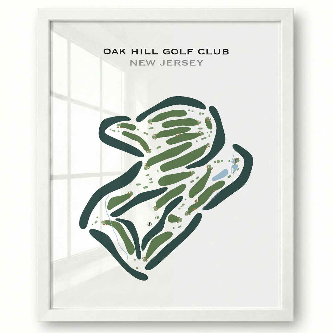 Oak Hill Golf Club, New Jersey - Printed Golf Course