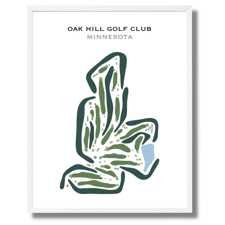 Oak Hill Golf Club, Minnesota - Printed Golf Courses