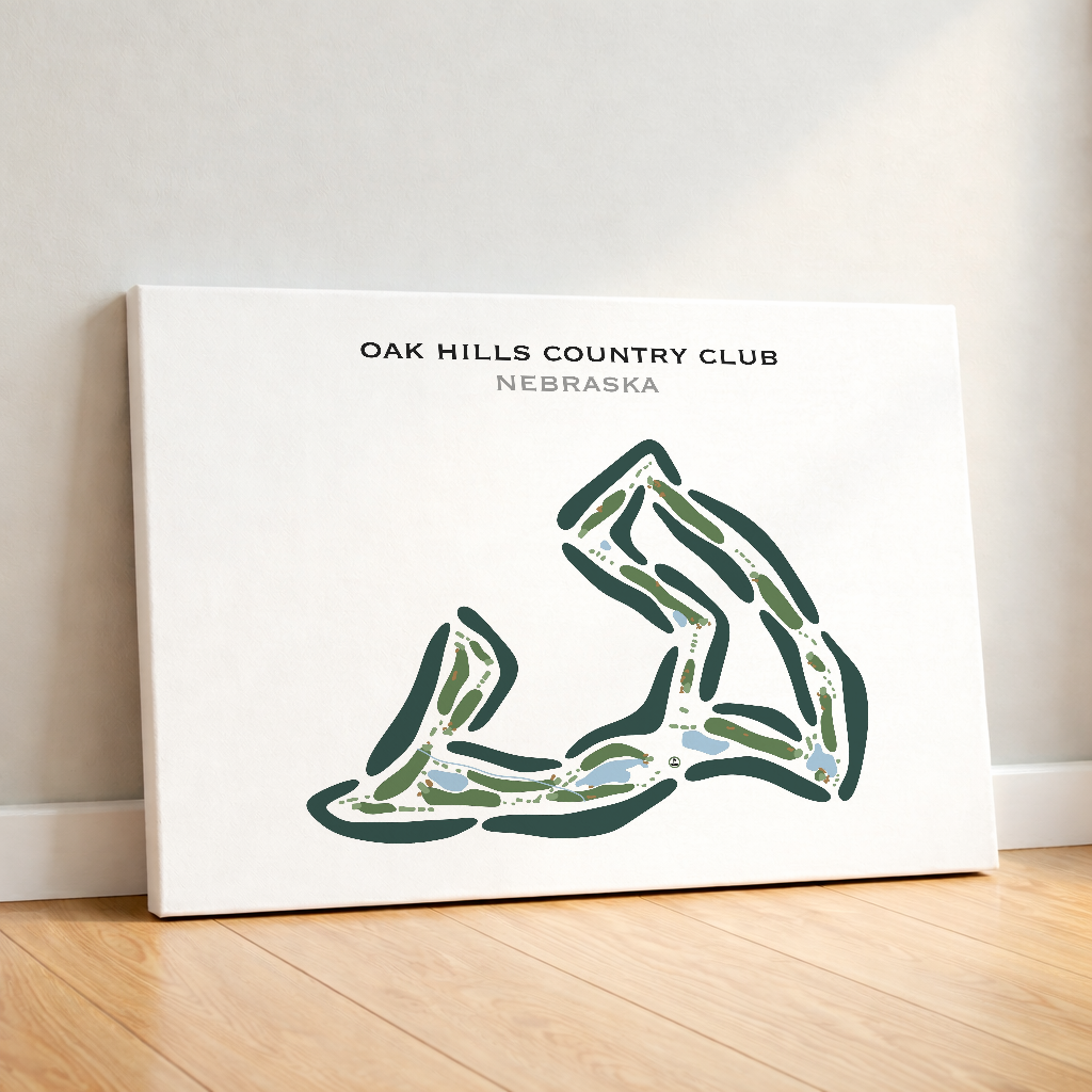 Oak Hills Country Club, Nebraska - Printed Golf Courses