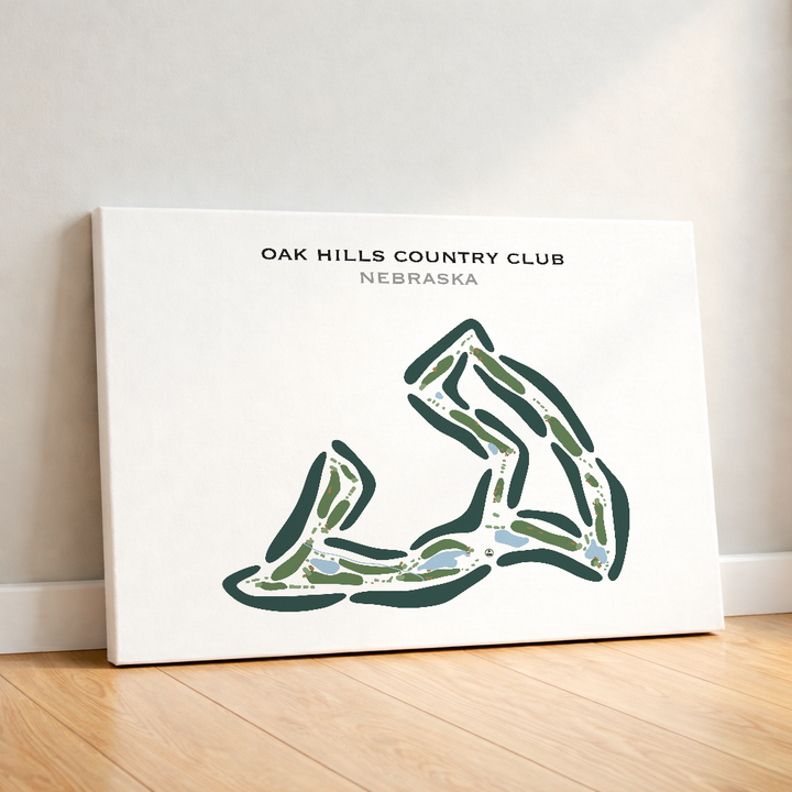 Oak Hills Country Club, Nebraska - Printed Golf Courses