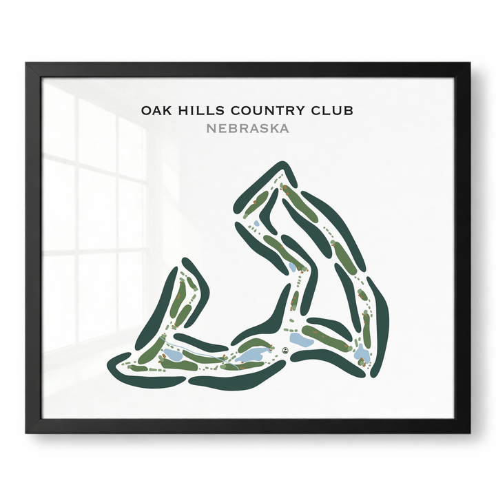 Oak Hills Country Club, Nebraska - Printed Golf Courses