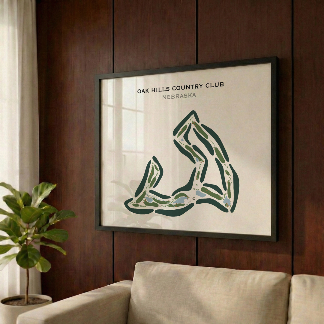 Oak Hills Country Club, Nebraska - Printed Golf Courses