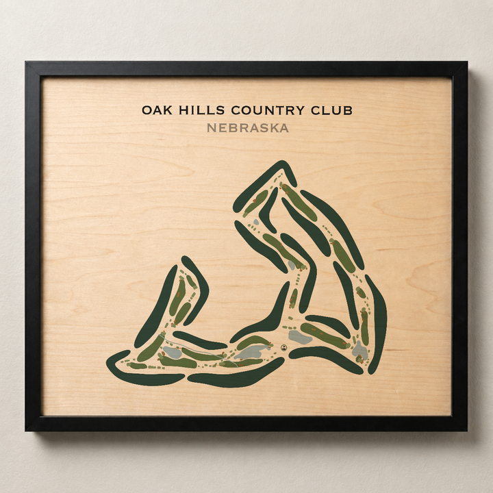 Oak Hills Country Club, Nebraska - Printed Golf Courses