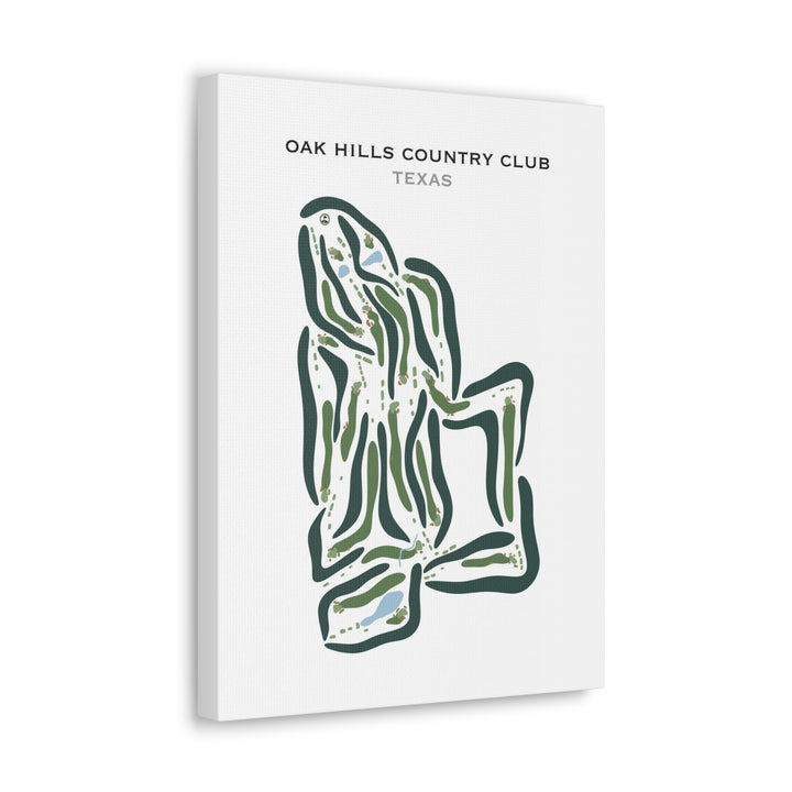 Oak Hills Country Club, Texas - Printed Golf Courses