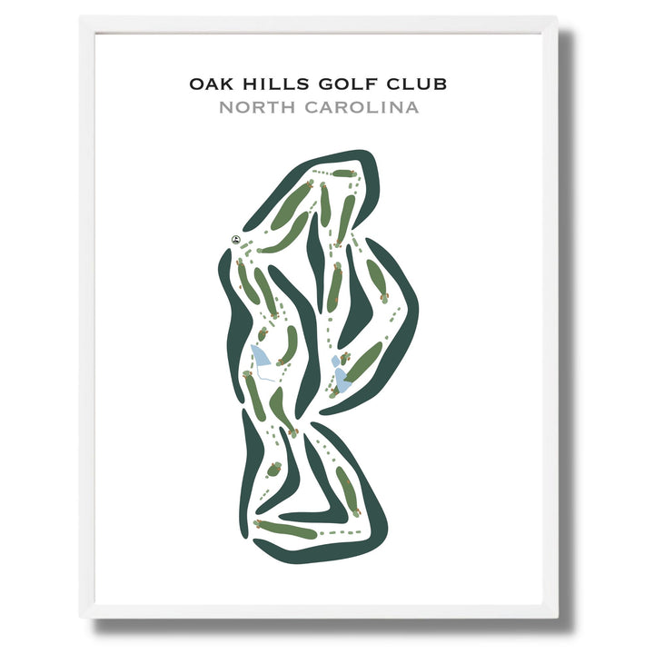 Oak Hills Golf Club, North Carolina - Printed Golf Courses