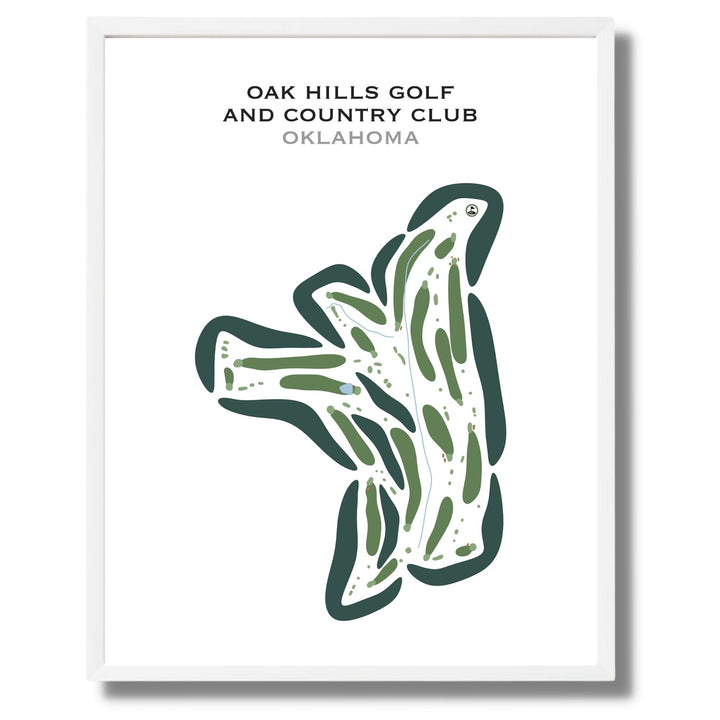 Oak Hills Golf & Country Club, Oklahoma - Printed Golf Courses
