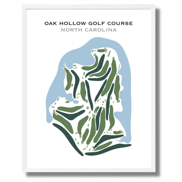 Oak Hollow Golf Course, North Carolina - Printed Golf Course