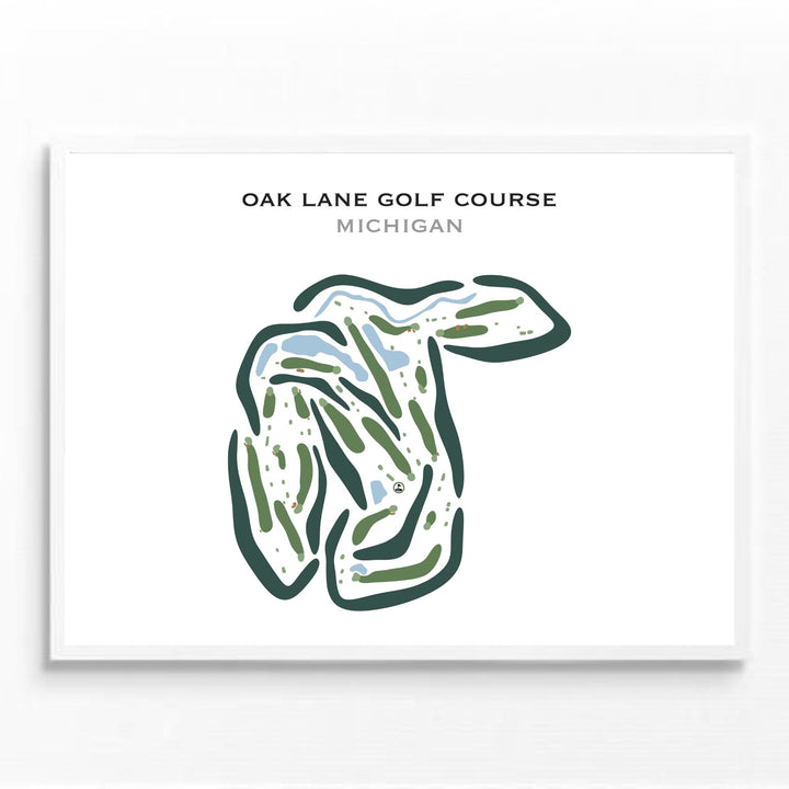 Oak Lane Golf Course, Michigan - Printed Golf Courses