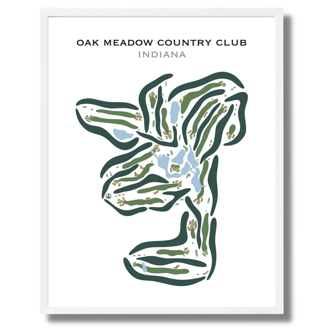 Oak Meadow Country Club, Indiana - Printed Golf Courses