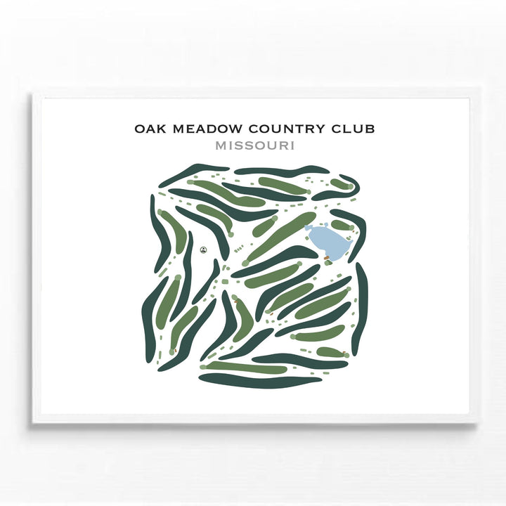 Oak Meadow Country Club, Missouri - Printed Golf Course