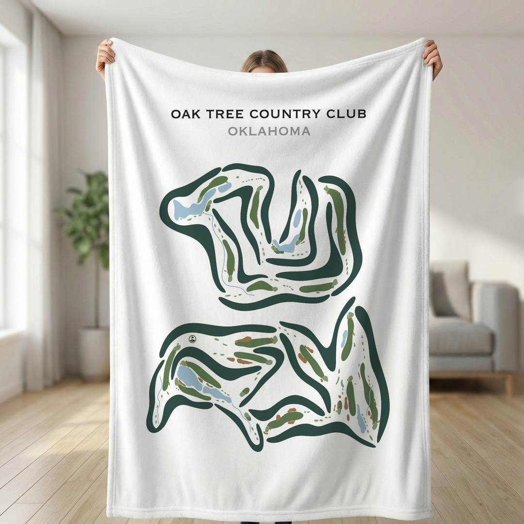 Oak tree Country Club, Oklahoma - Printed Golf Courses