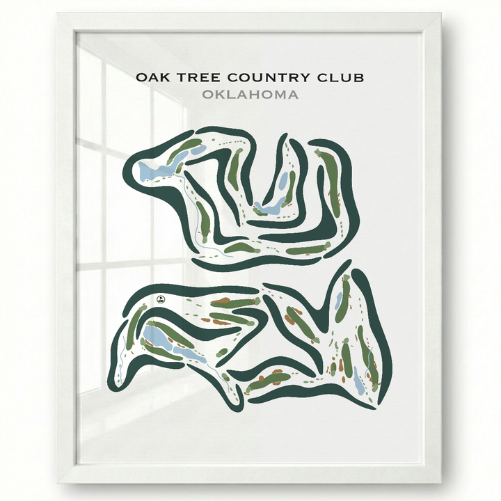 Oak tree Country Club, Oklahoma - Printed Golf Courses