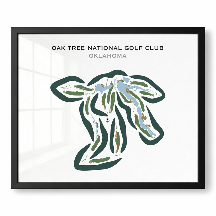 Oak Tree National, Oklahoma - Printed Golf Courses