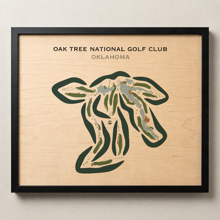 Oak Tree National, Oklahoma - Printed Golf Courses