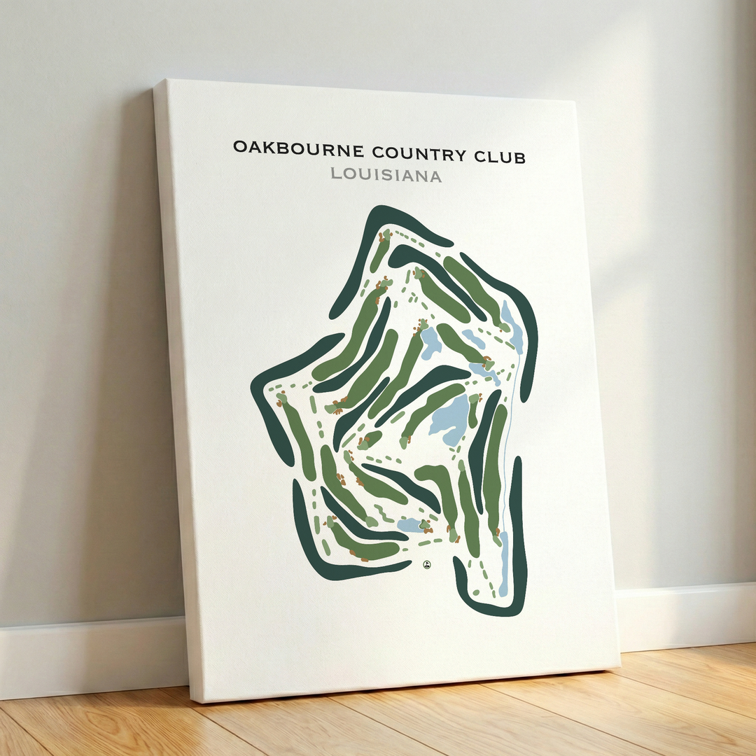 Oakbourne Country Club, Louisiana - Printed Golf Course