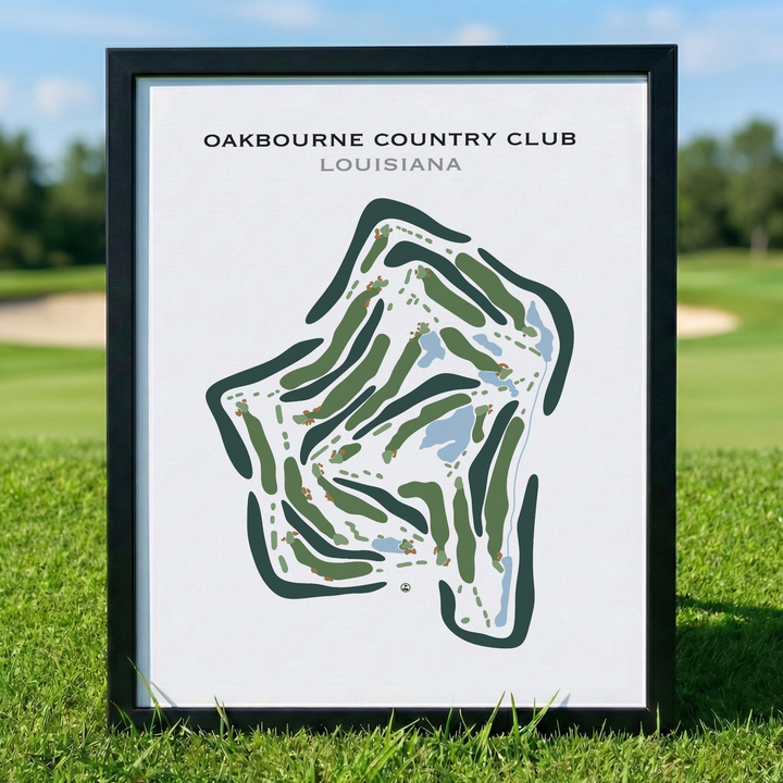 Oakbourne Country Club, Louisiana - Printed Golf Course