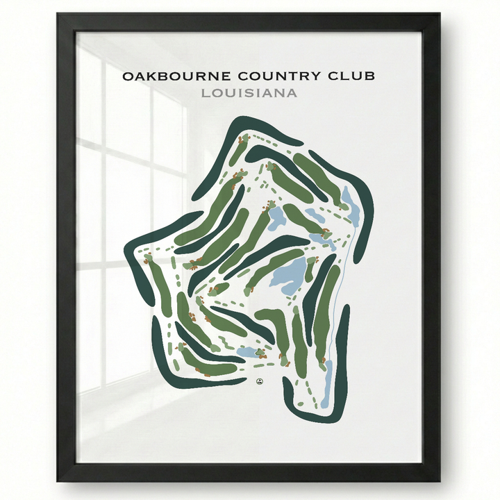 Oakbourne Country Club, Louisiana - Printed Golf Course
