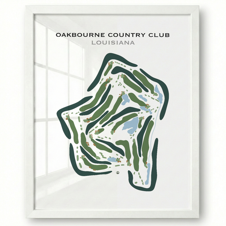Oakbourne Country Club, Louisiana - Printed Golf Course
