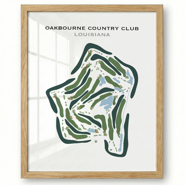 Oakbourne Country Club, Louisiana - Printed Golf Course