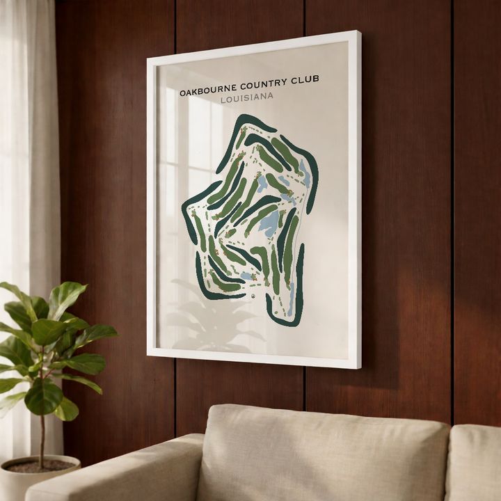 Oakbourne Country Club, Louisiana - Printed Golf Course