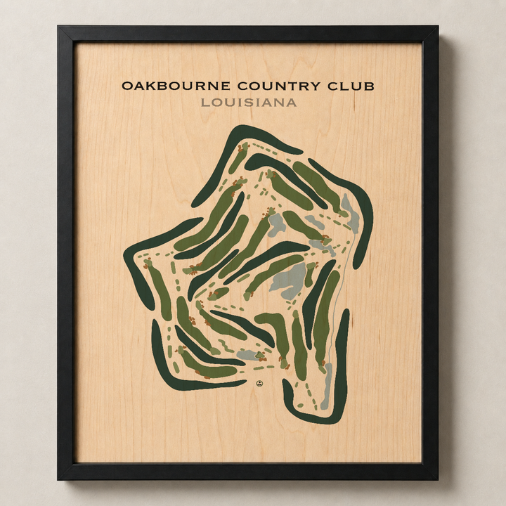 Oakbourne Country Club, Louisiana - Printed Golf Course