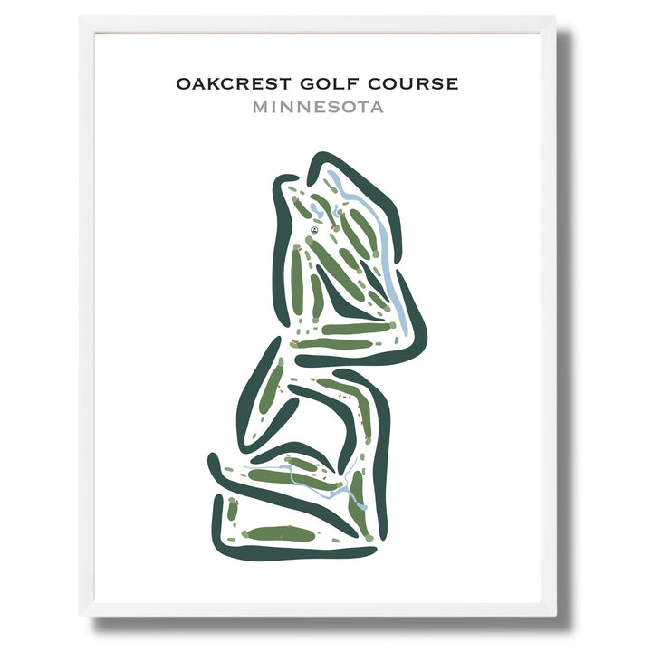 Oakcrest Golf Course, Minnesota - Printed Golf Courses