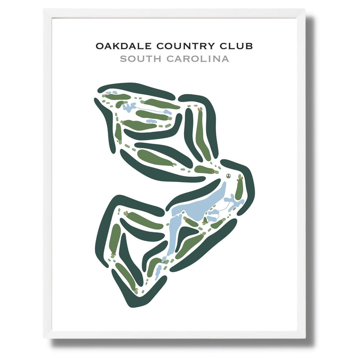 Oakdale Country Club, South Carolina - Printed Golf Courses