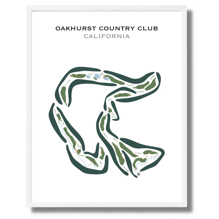 Oakhurst Country Club, California - Printed Golf Courses