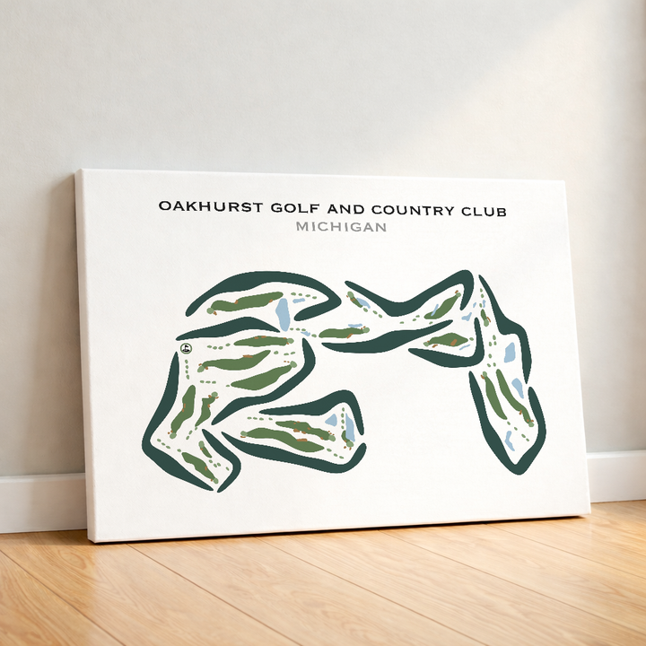 Oakhurst Golf & Country Club, Michigan - Printed Golf Courses