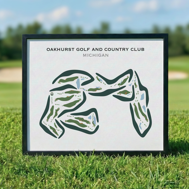 Oakhurst Golf & Country Club, Michigan - Printed Golf Courses