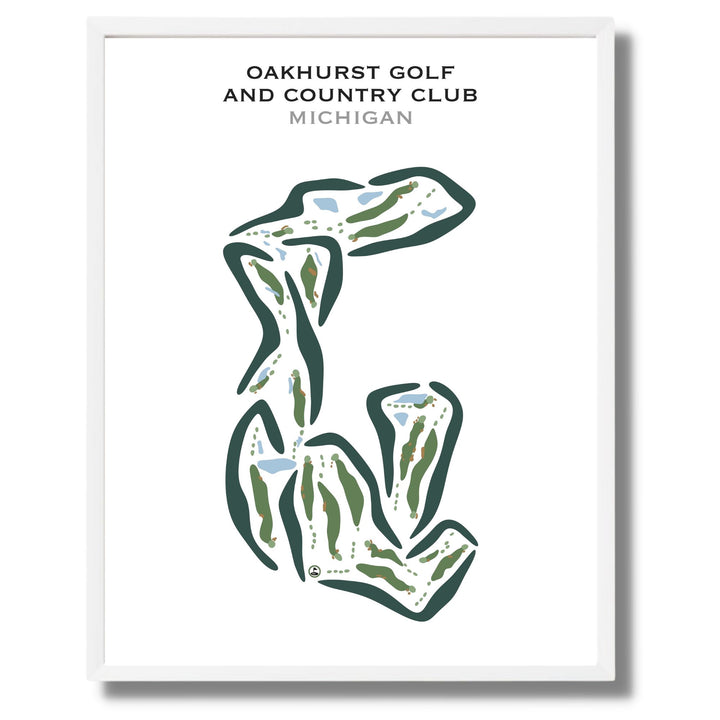 Oakhurst Golf & Country Club, Michigan - Printed Golf Courses