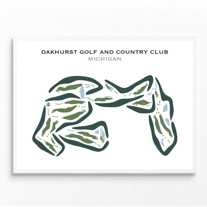 Oakhurst Golf & Country Club, Michigan - Printed Golf Courses