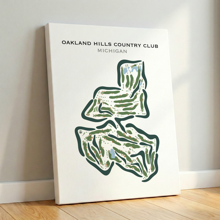 Oakland Hills Country Club, Michigan - Printed Golf Courses