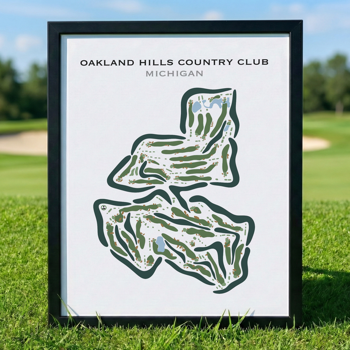 Oakland Hills Country Club, Michigan - Printed Golf Courses