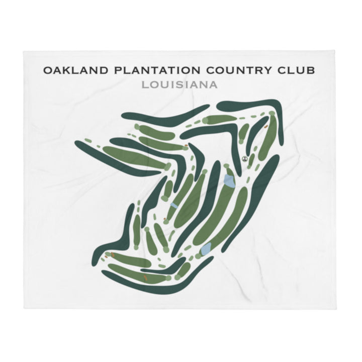 Oakland Plantation Country Club, Louisiana - Printed Golf Course