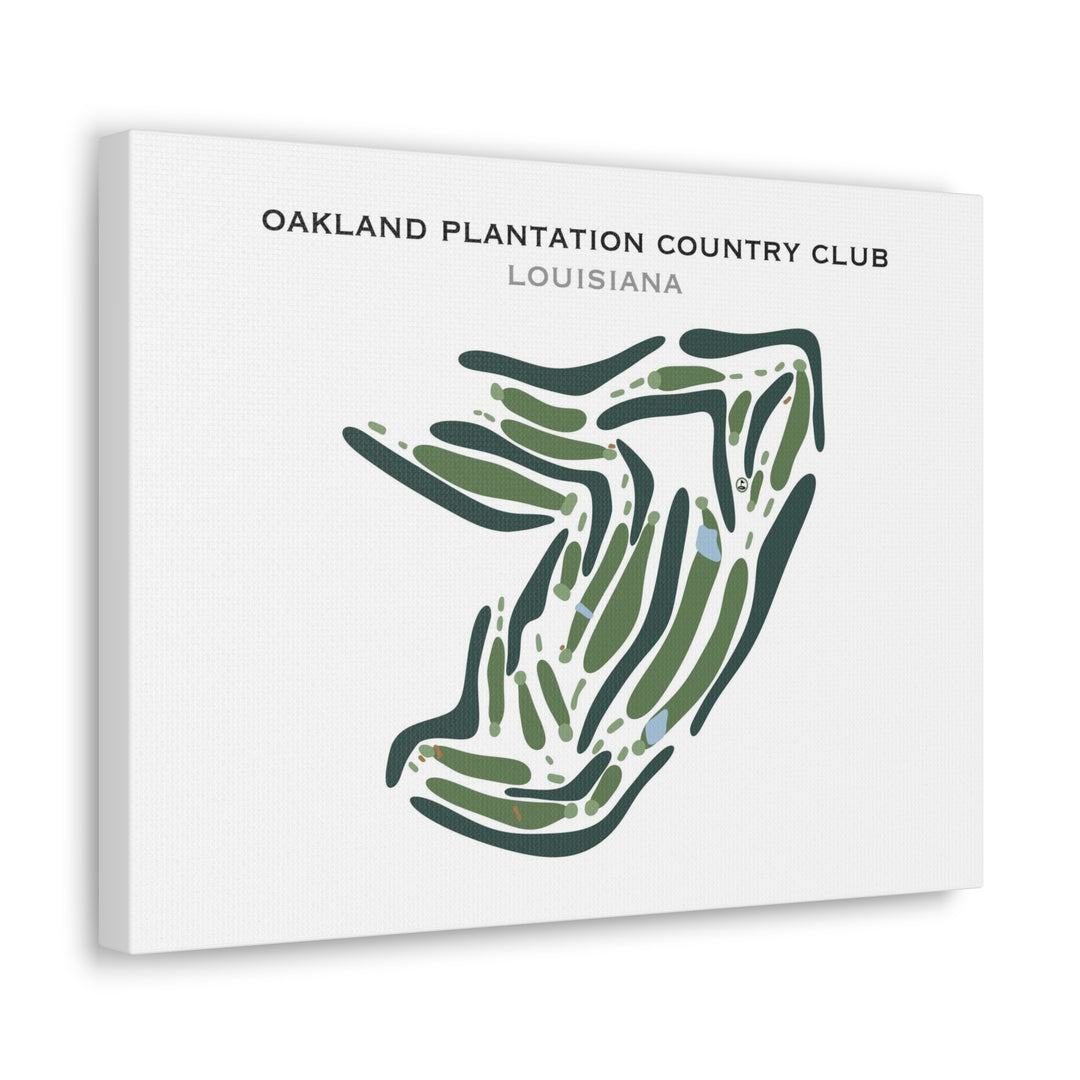 Oakland Plantation Country Club, Louisiana - Printed Golf Course