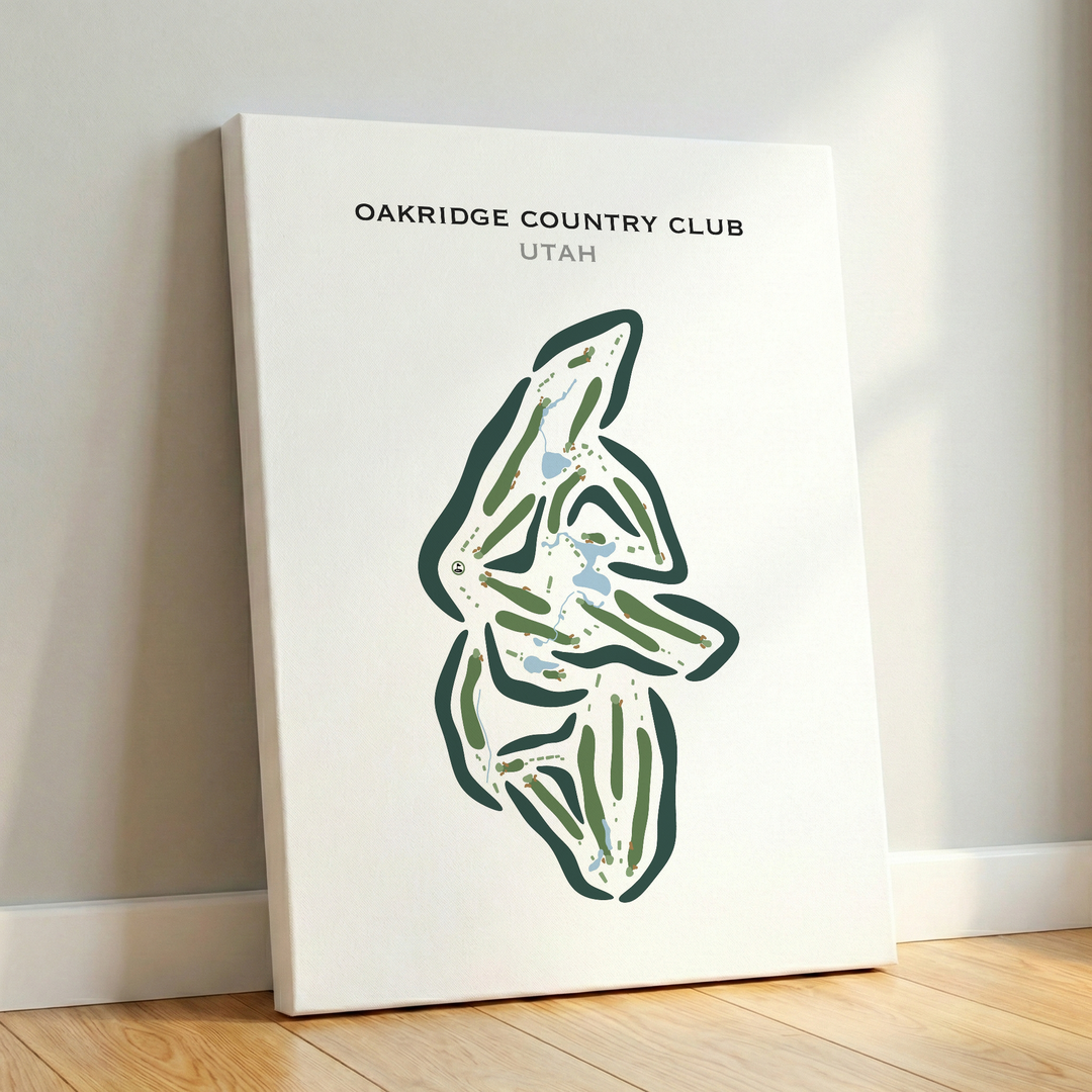 Oakridge Country Club, Farmington Utah - Printed Golf Courses