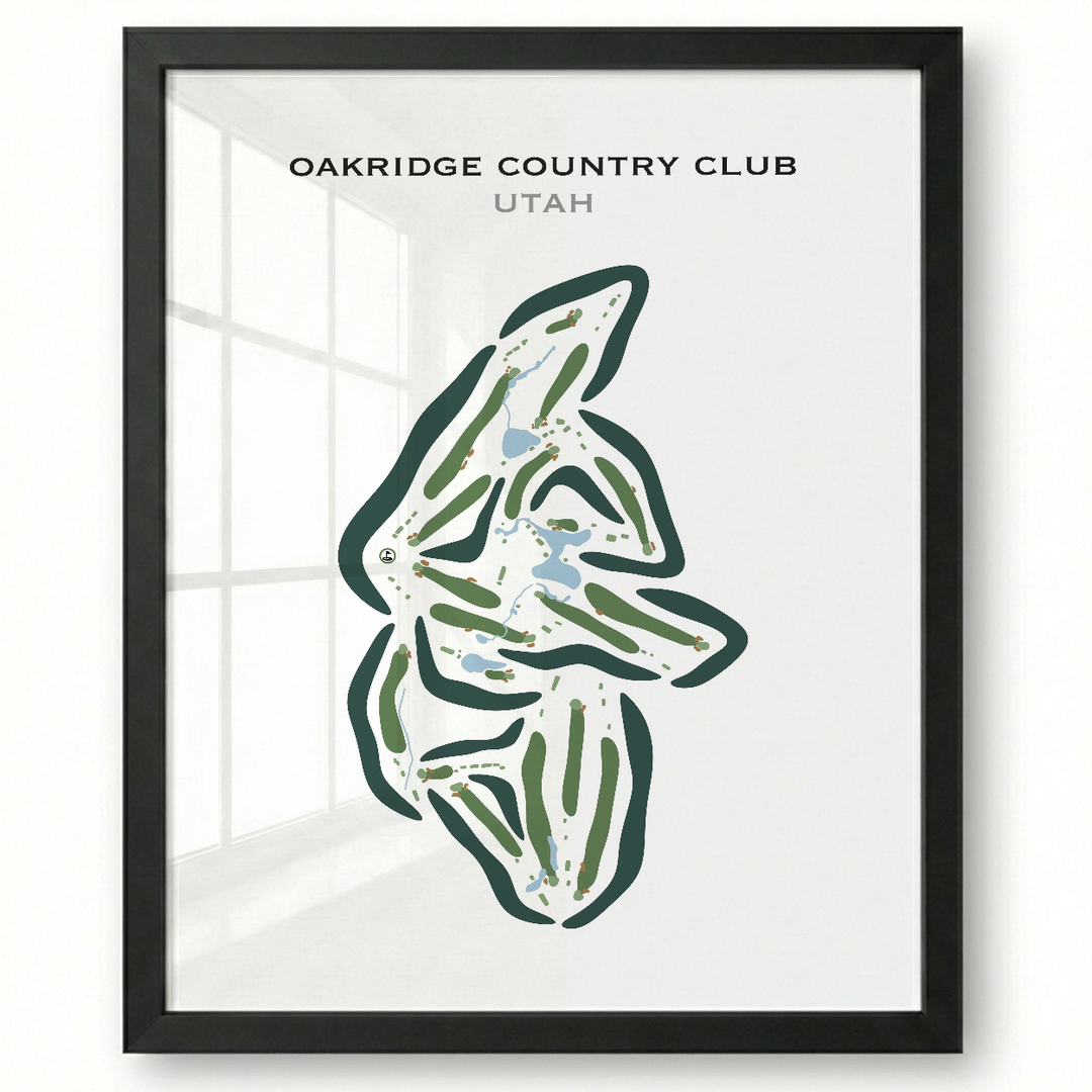 Oakridge Country Club, Farmington Utah - Printed Golf Courses