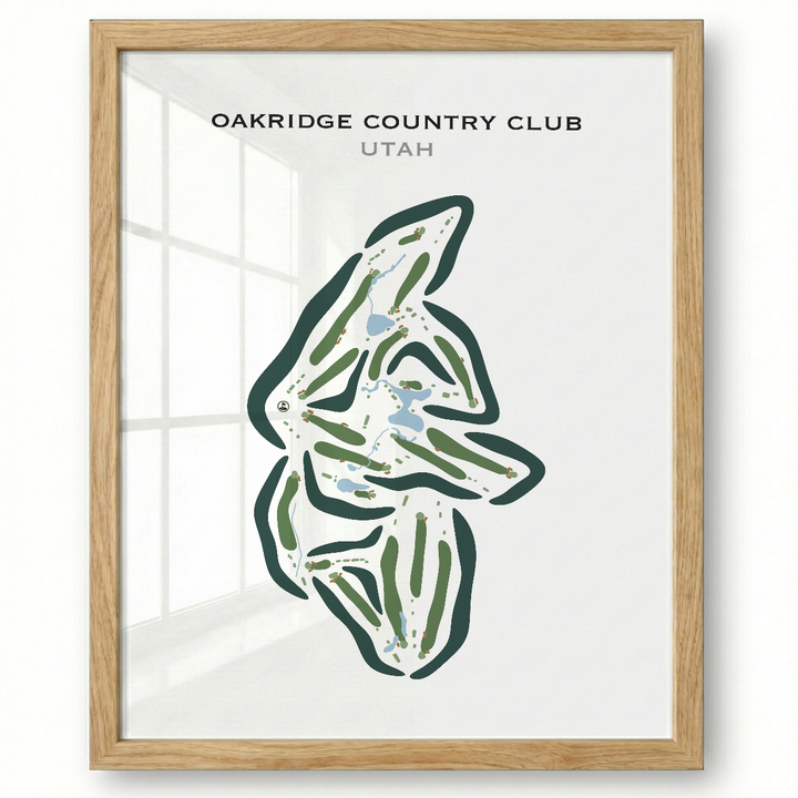Oakridge Country Club, Farmington Utah - Printed Golf Courses