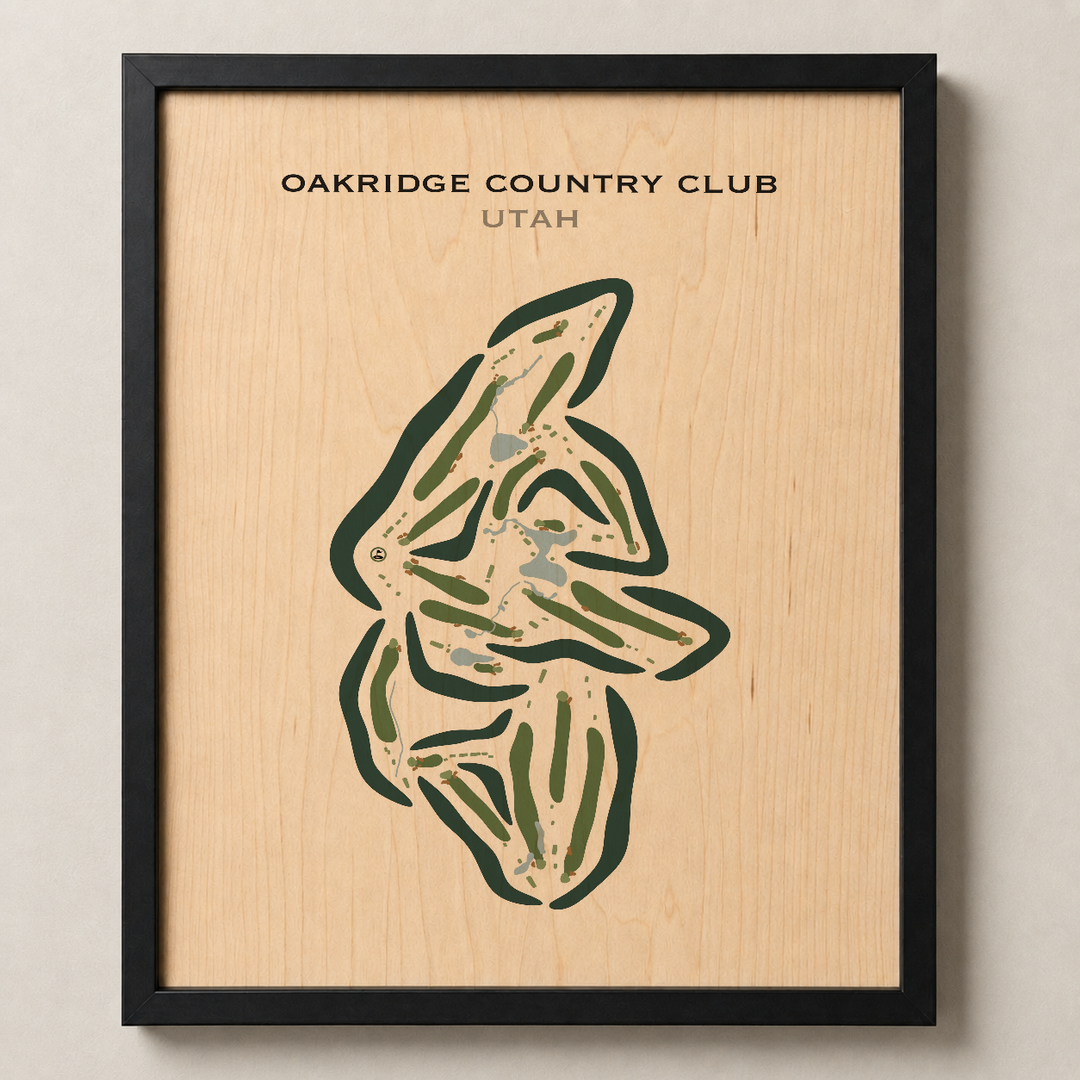 Oakridge Country Club, Farmington Utah - Printed Golf Courses