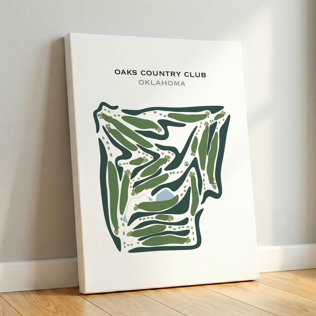 Oaks Country Club, Oklahoma - Printed Golf Courses