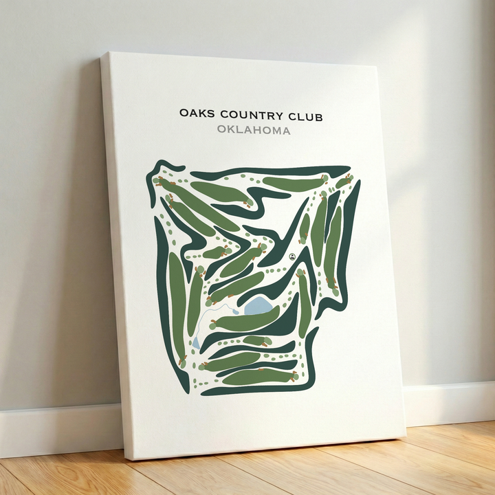 Oaks Country Club, Oklahoma - Printed Golf Courses