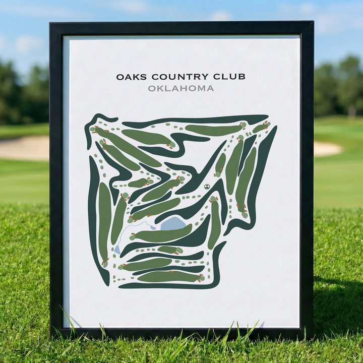 Oaks Country Club, Oklahoma - Printed Golf Courses