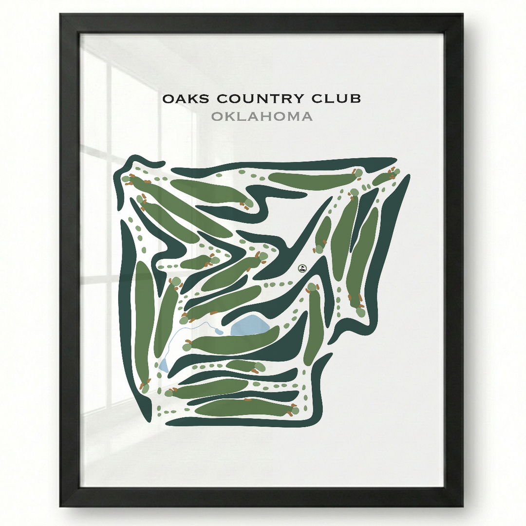 Oaks Country Club, Oklahoma - Printed Golf Courses