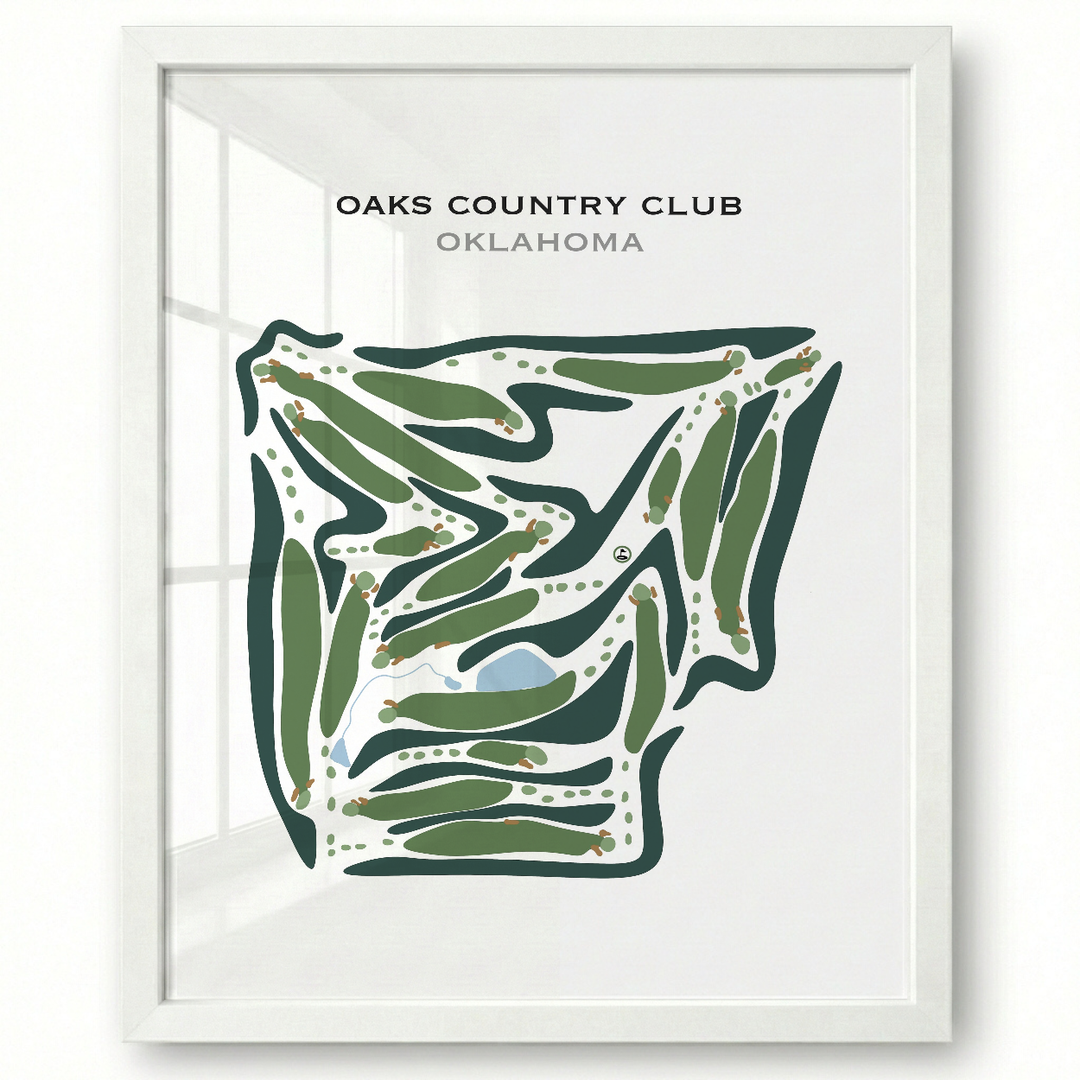 Oaks Country Club, Oklahoma - Printed Golf Courses