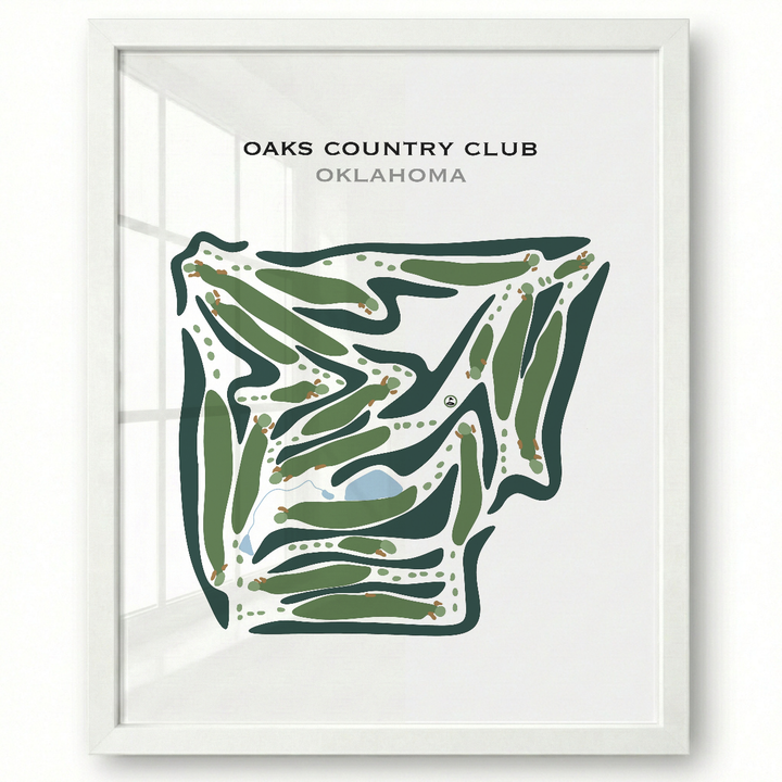 Oaks Country Club, Oklahoma - Printed Golf Courses