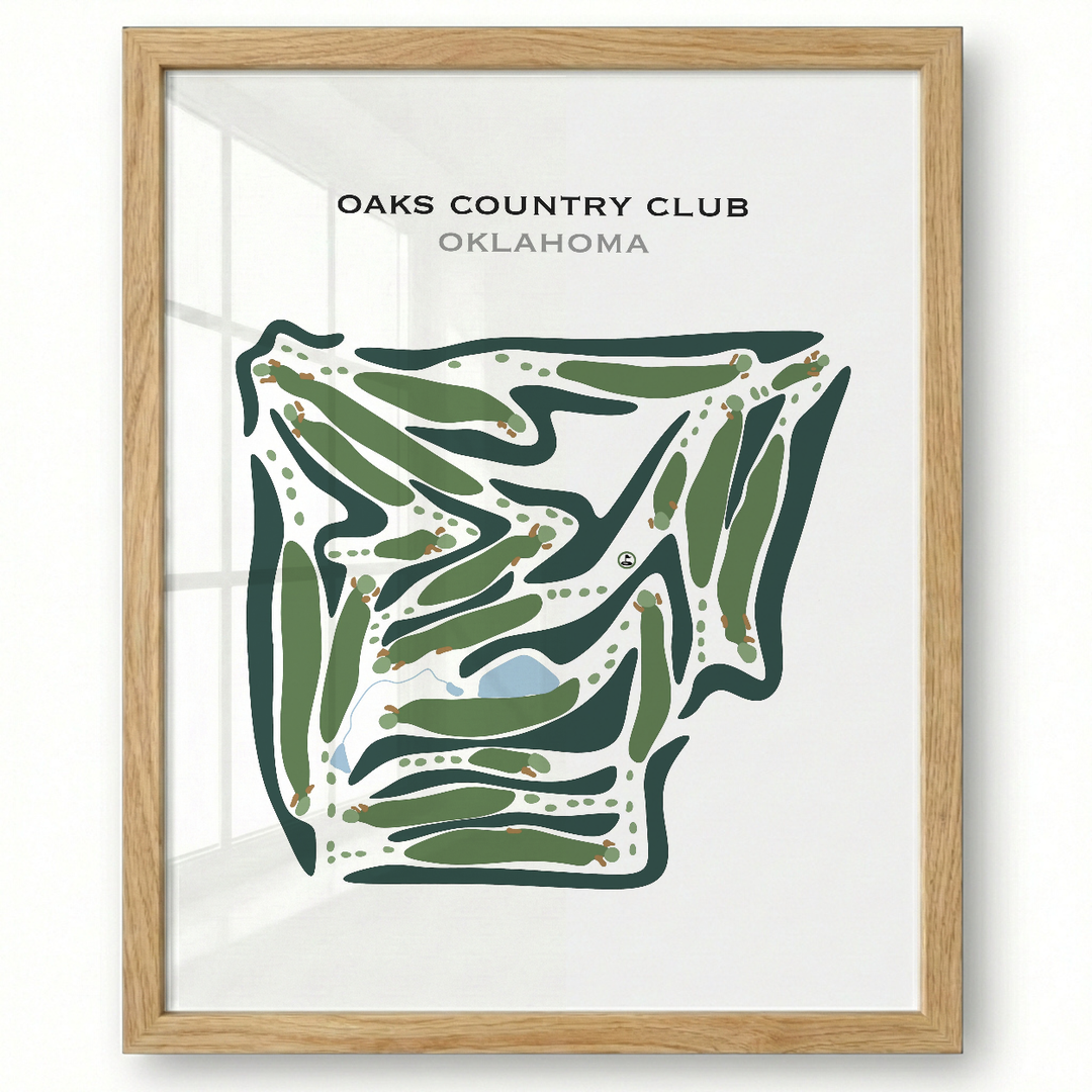 Oaks Country Club, Oklahoma - Printed Golf Courses